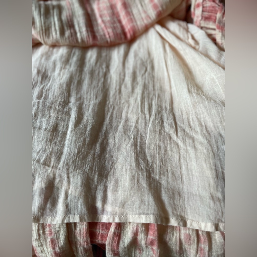 Free People Pink and Cream Flirty Sleeveless Dress - Picture 4 of 7